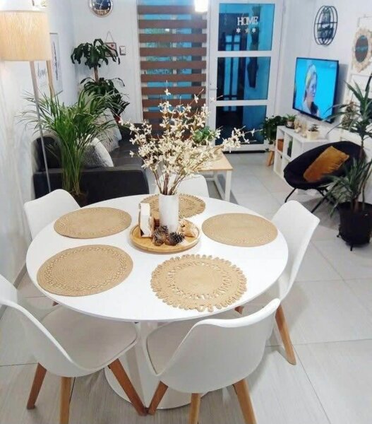 Ensemble table ronde moderne