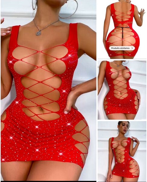 Robe Sexy en Résille Érotique