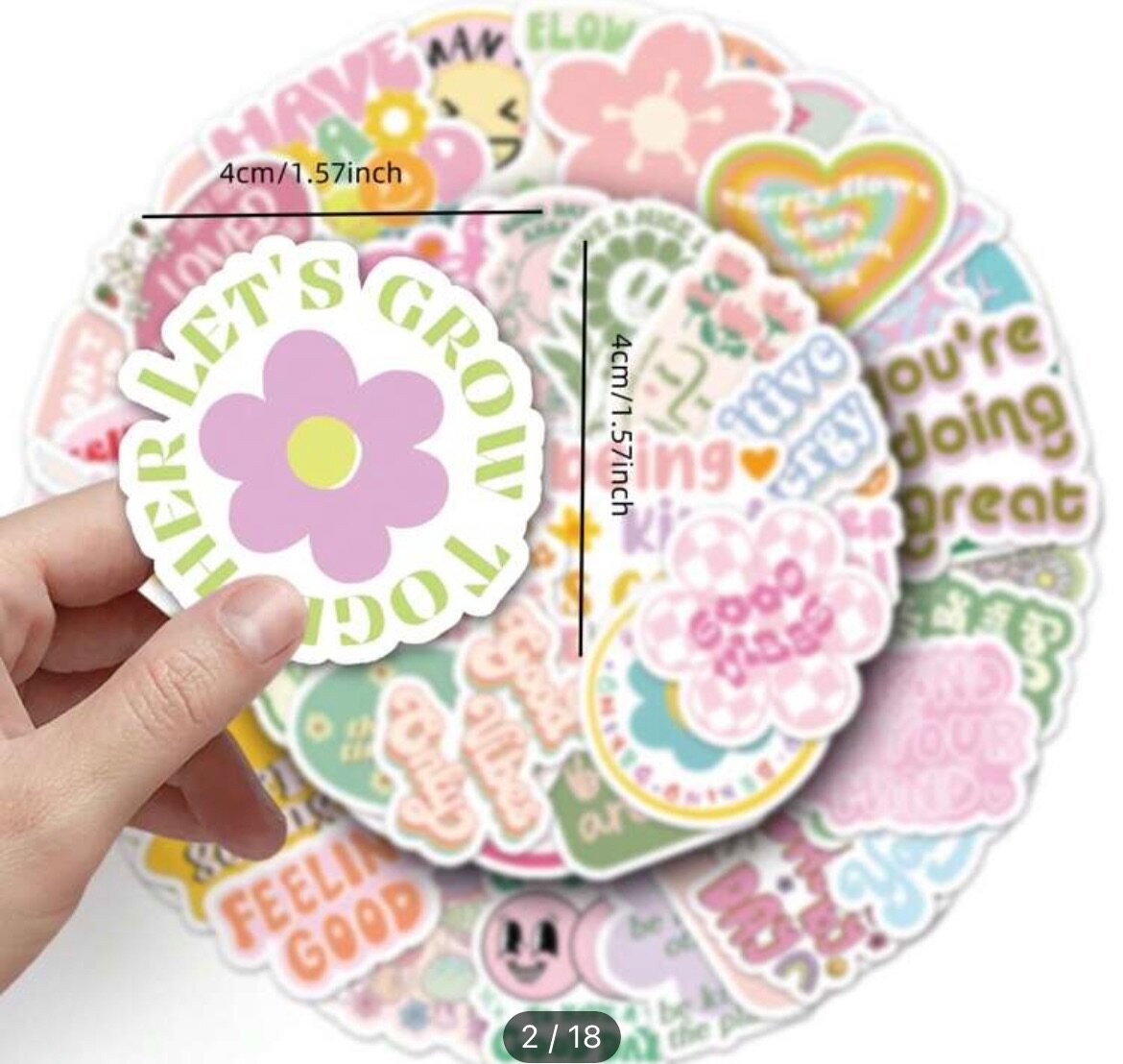Encouraging Waterproof stickers