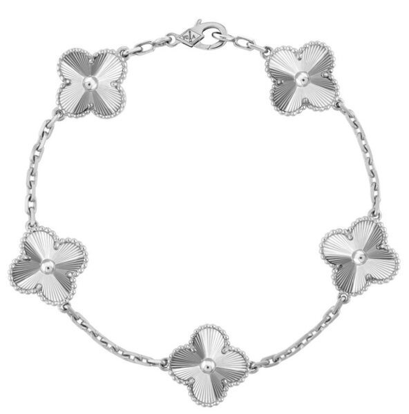 Bracelet argenté trèfles