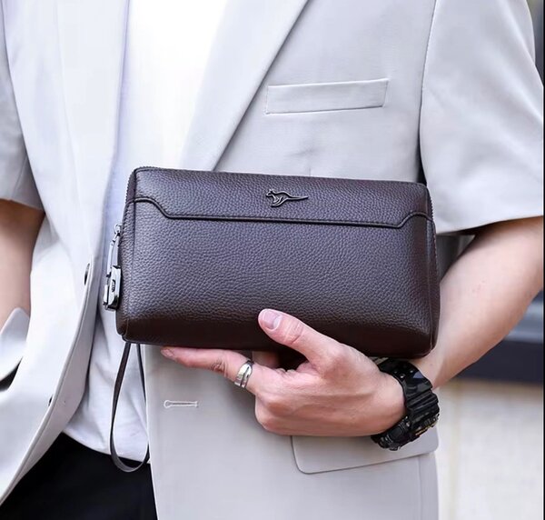 Pochette Homme en Cuir Élégante