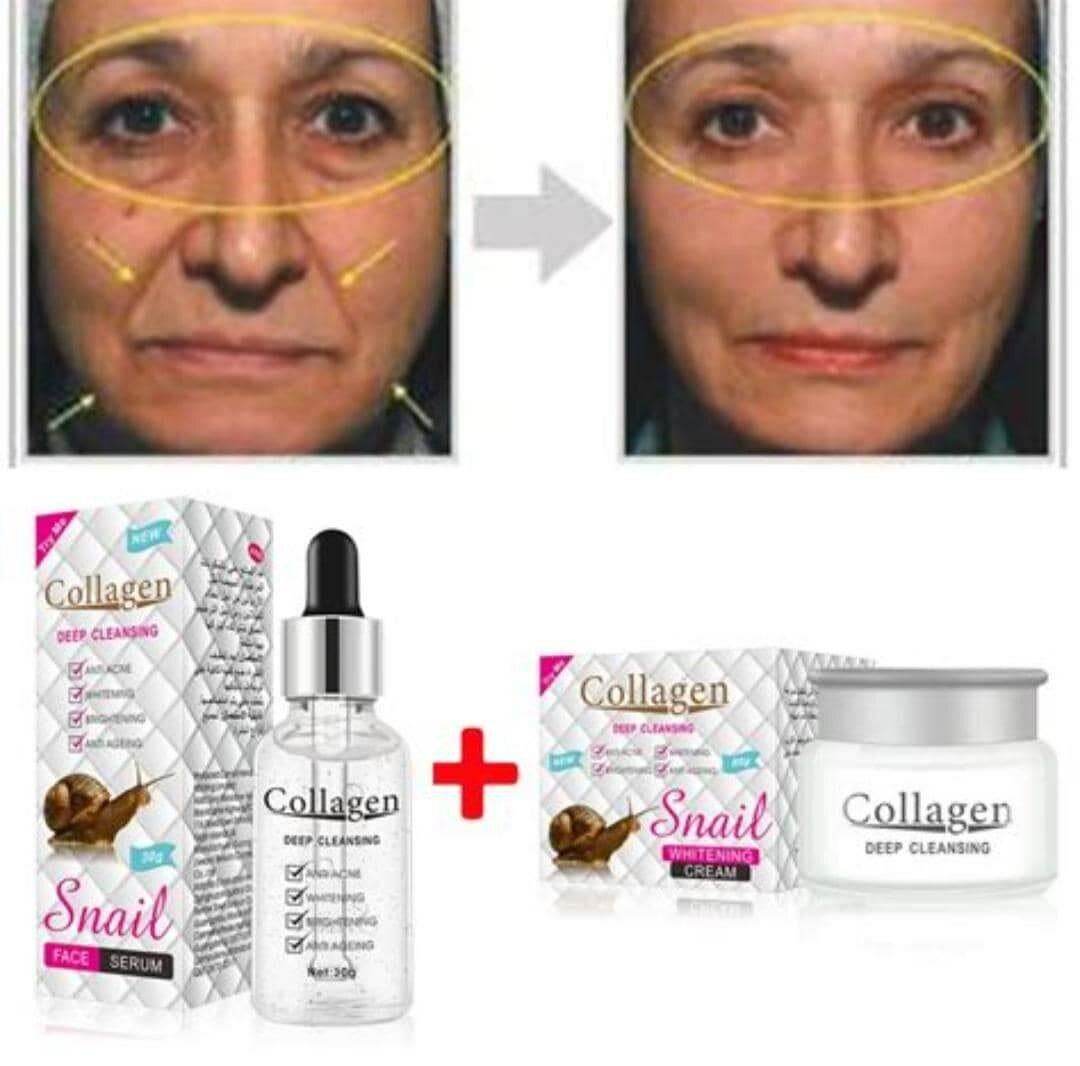 Collagen serum and face cream
