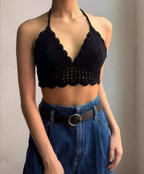 Top crochet bohème chic