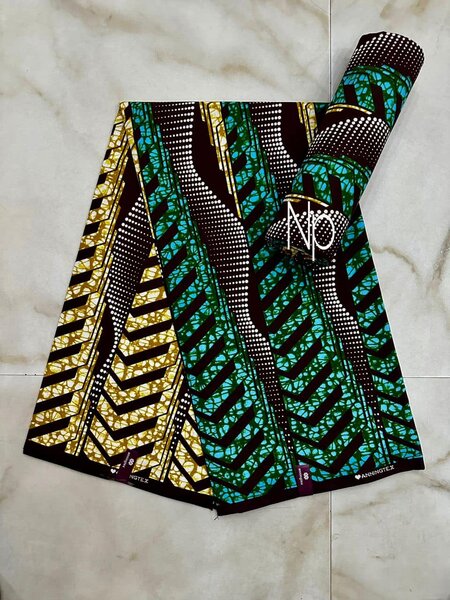Tissu vert jaune