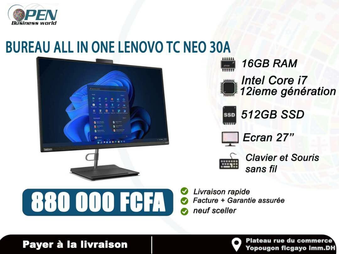 Bureau lenovo all in one Core i7