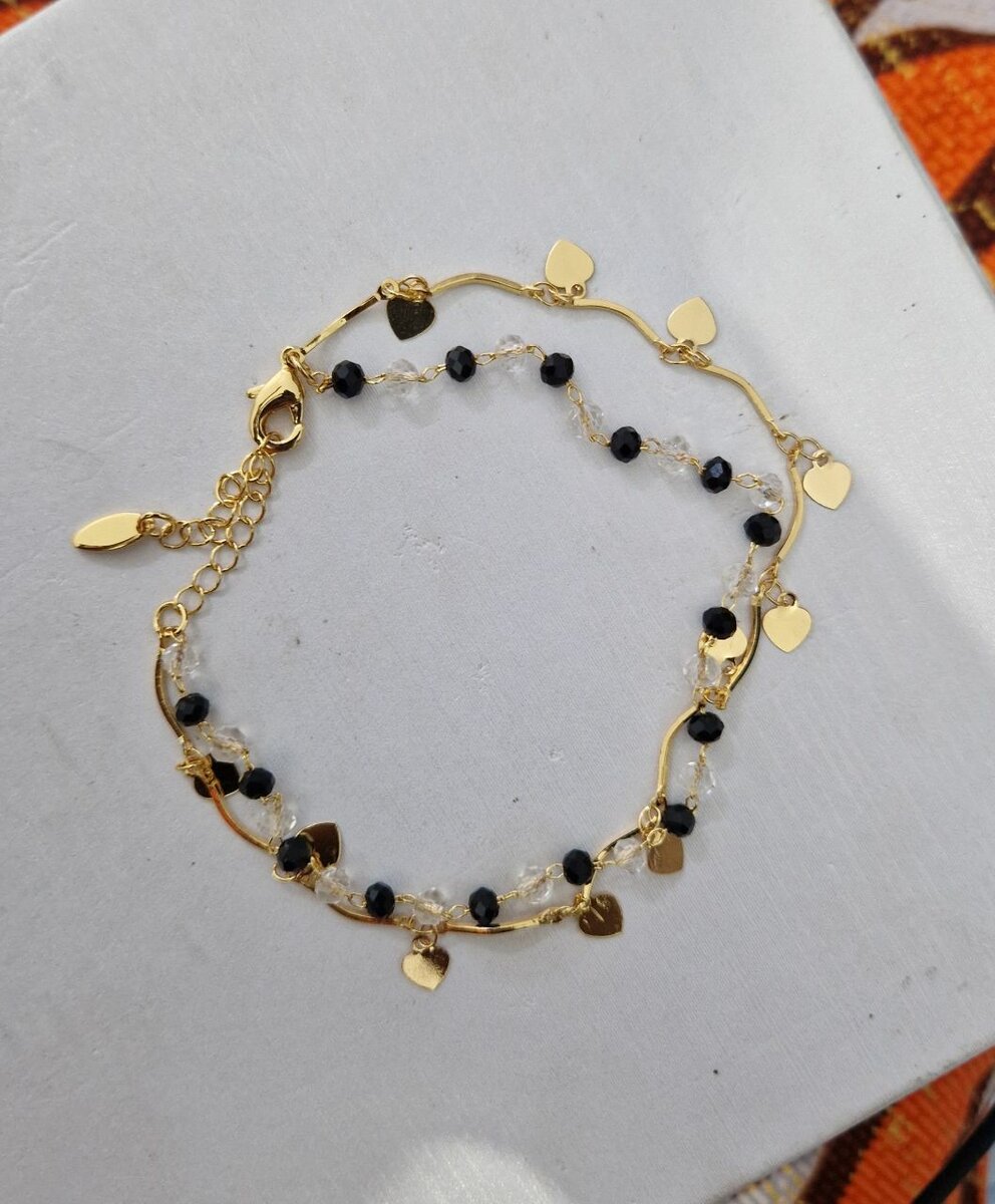 Chevillière or avec pendentifs