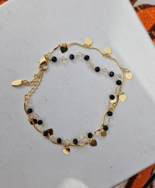 Chevillière or avec pendentifs
