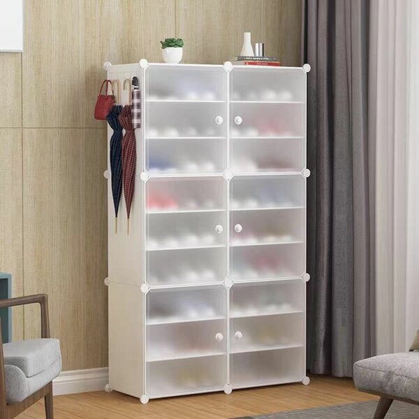 Plastic shoe rack