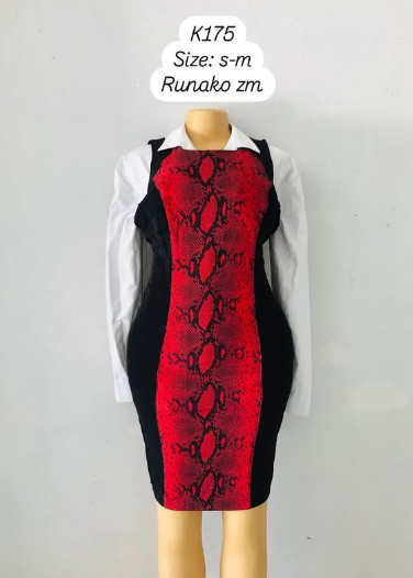 Robe noir rouge