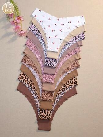 6 Lot de Culotte Imprimé Femme