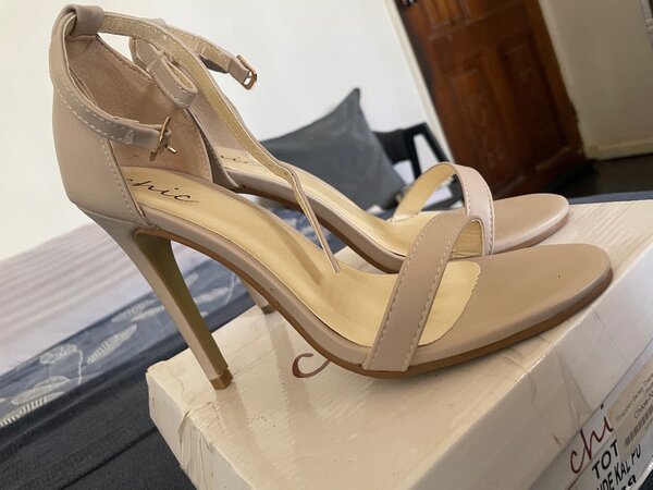 Chic open toe heels