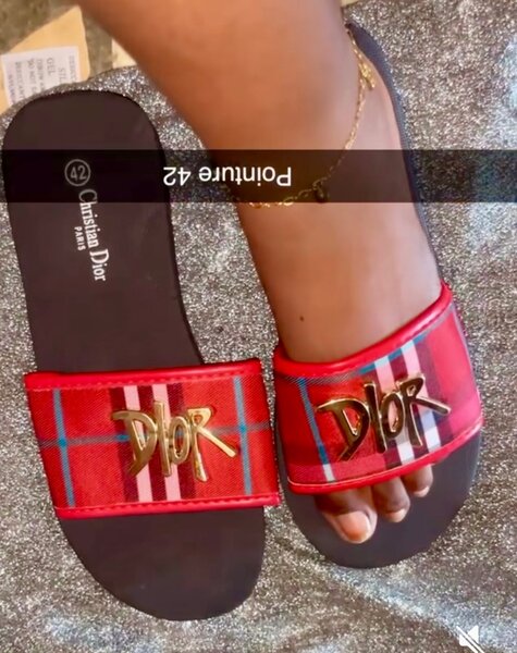 Mules rouges Dior femme