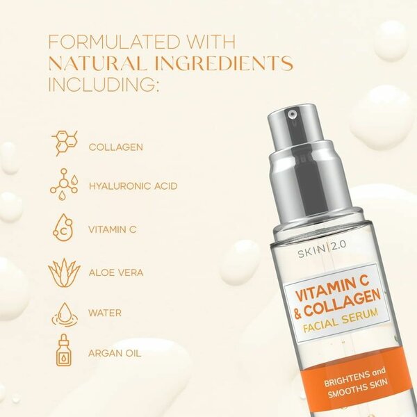 Sérum visage à la vitamine C et au collagène