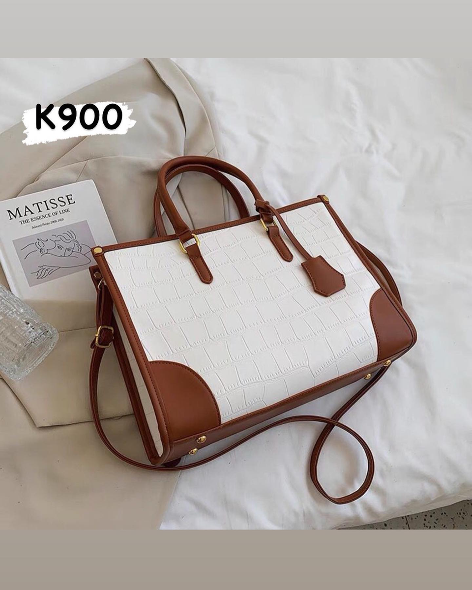 Sac blanc brun
