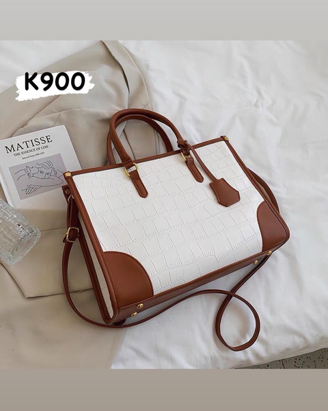 Sac blanc brun