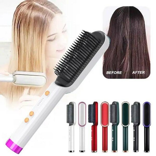 Brosse Chauffante Lissante 2-en-1