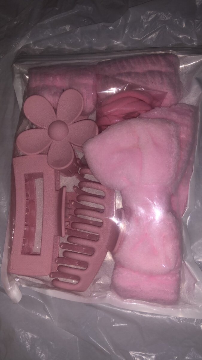 Set accessoires cheveux rose doux