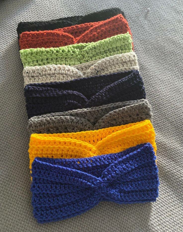 Bandeaux Tricotés Multicolores