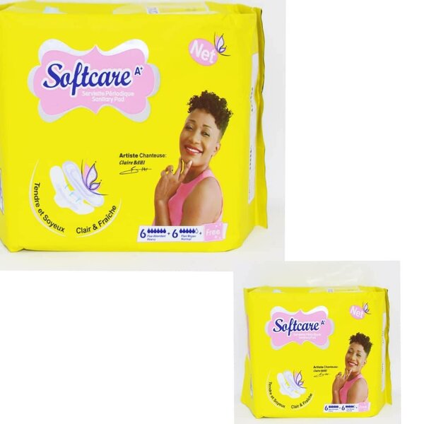 2 lots de serviettes hygiéniques softcare