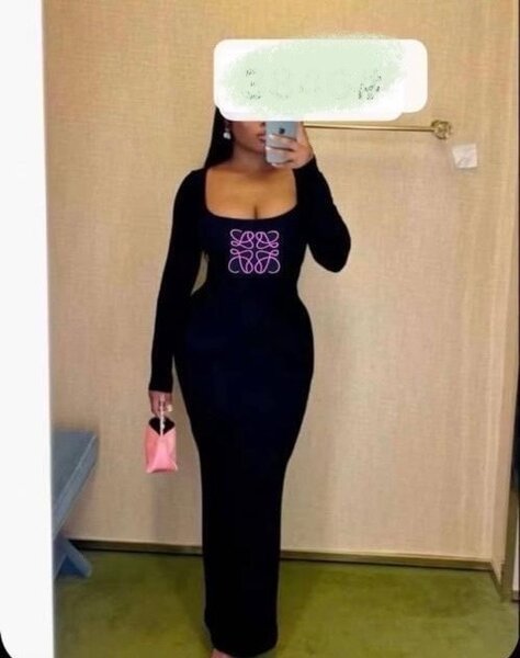 Robe noire élégante longue