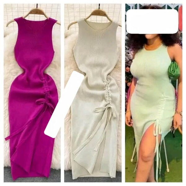 Magnifique robe avec fente chic 