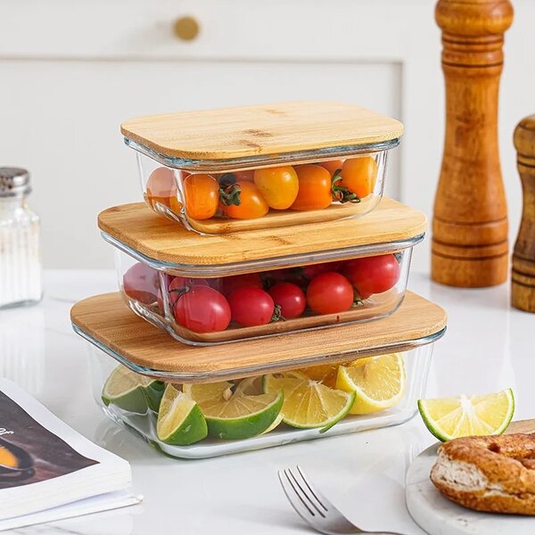 Brosilicate Glass storage bowls set