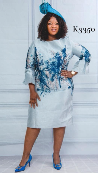 Blue Jaggared Dress