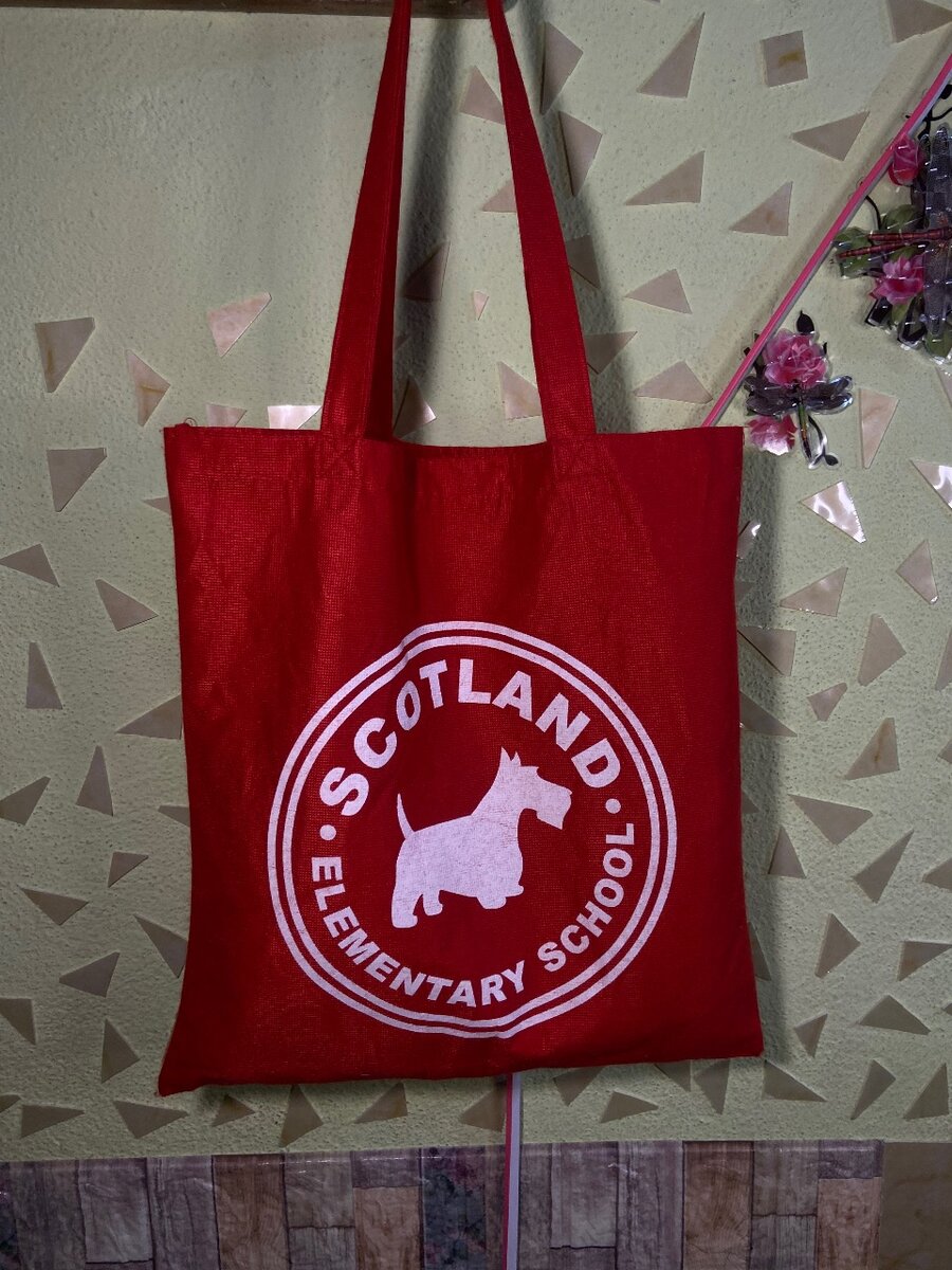 Sac cabas école rouge