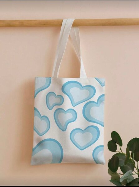 Sac fourre-tout à motifs cœur