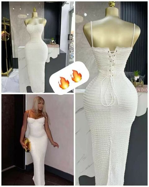 Robe moulante blanche élégante