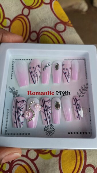 Ongles Préfabriqués Roses Élégants