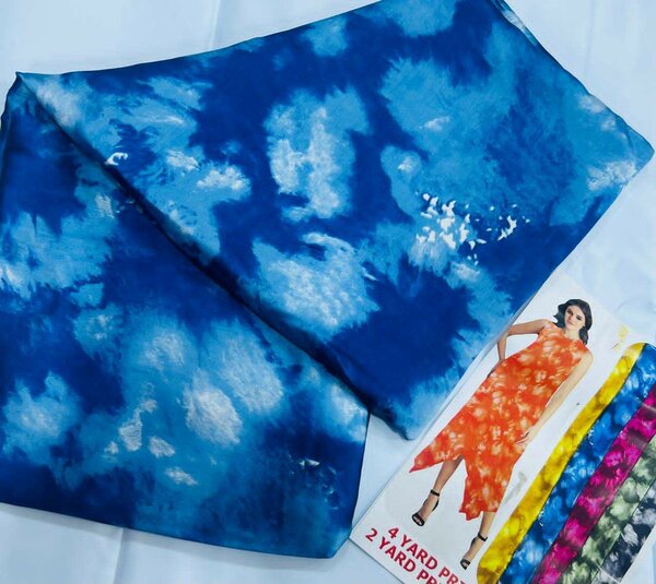 Étoffe en soie imprimée tie-dye