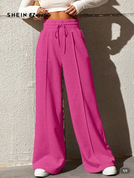 Joggings large rose femme