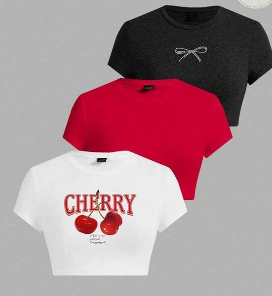 Lot de t-shirts courts femme