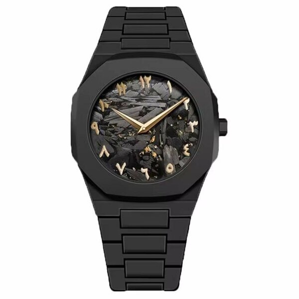 Montre Design Noir Minimaliste