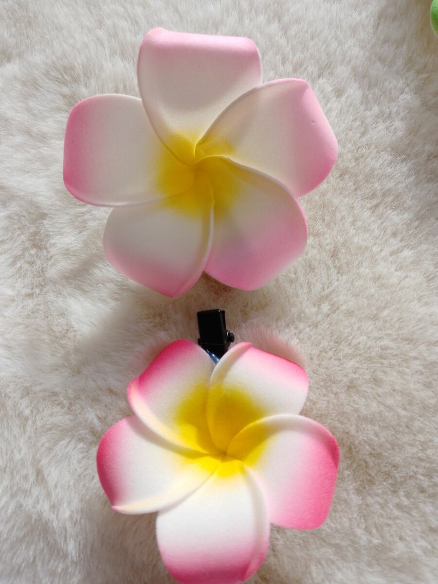 Fleurs en mousse colorées