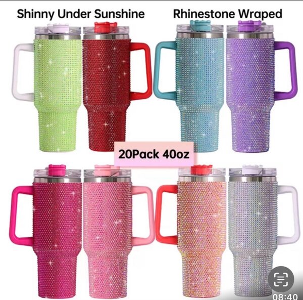 Gobelets à strass 40oz