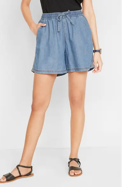 Shorts en jean taille haute