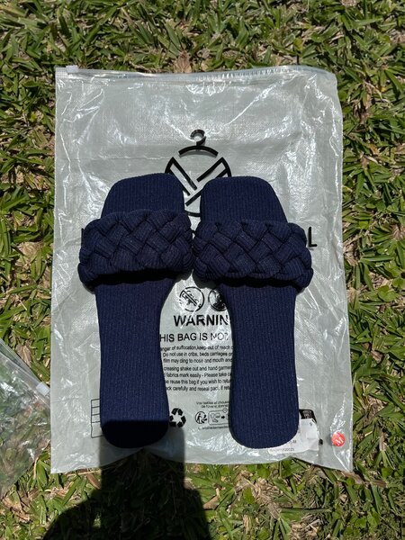 Navy blue slippers