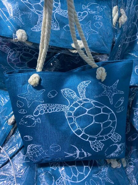 Sac de plage imprimé tortue