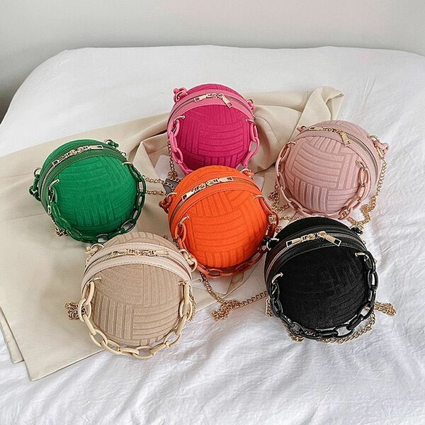 Sac à main rond en chaîne