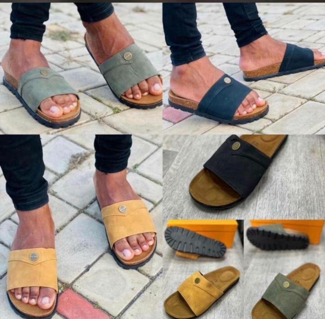 Tongs en cuir pour homme