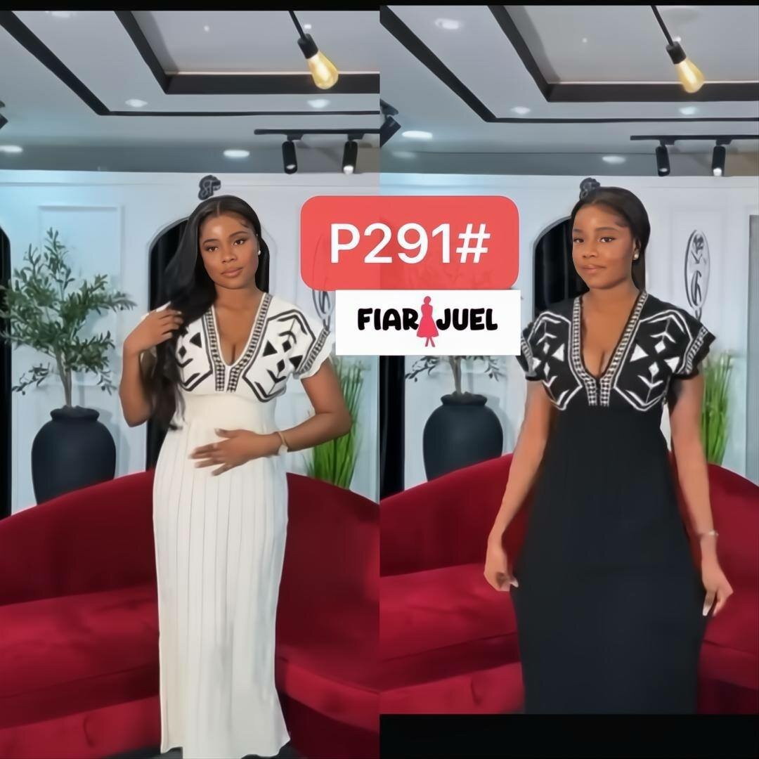 Robe élégante noir et blanc