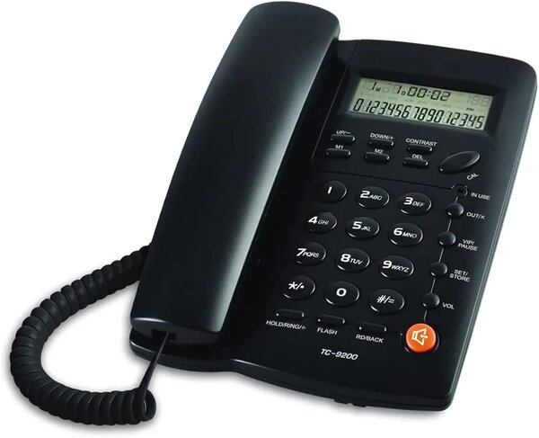 Téléphone fixe filaire écran LCD