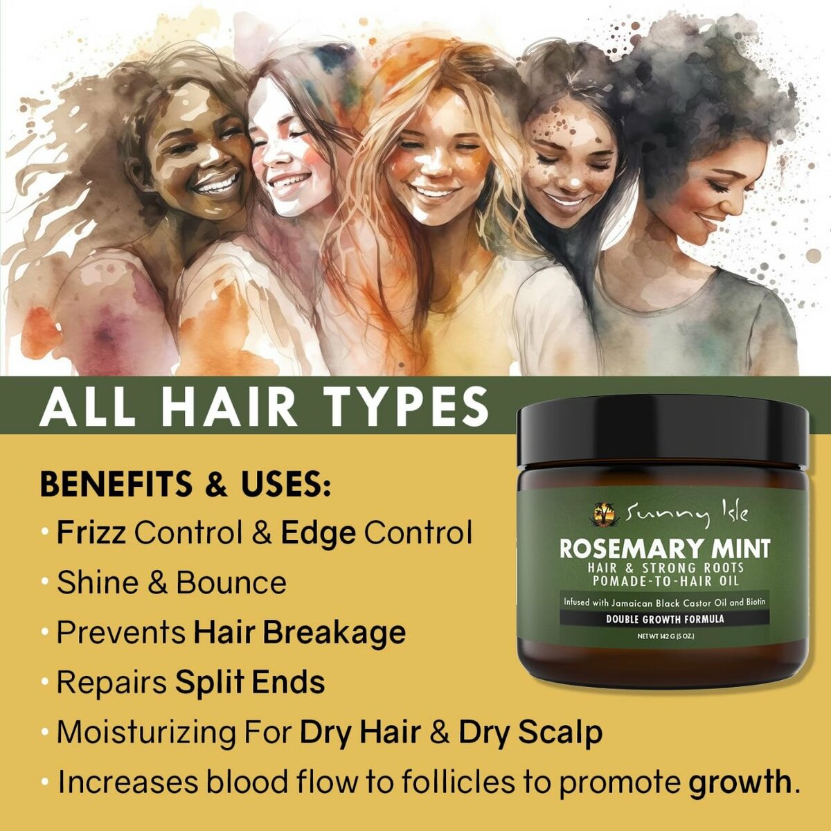 Sunny isle rosemary mint pomade