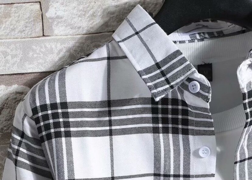 Men's Longss Sleeve Plaid Shirt-blue