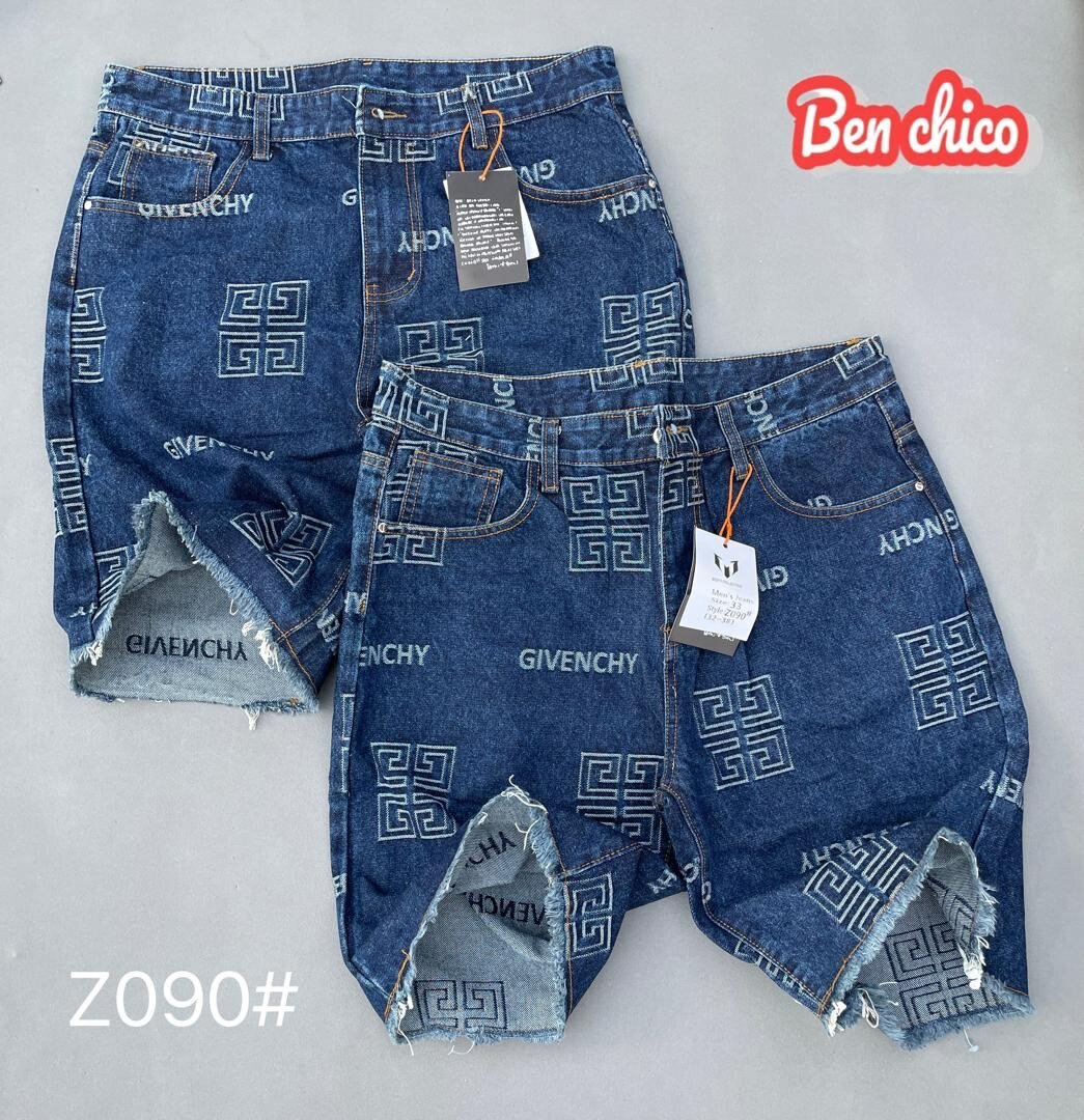 Shorts en jean imprimé