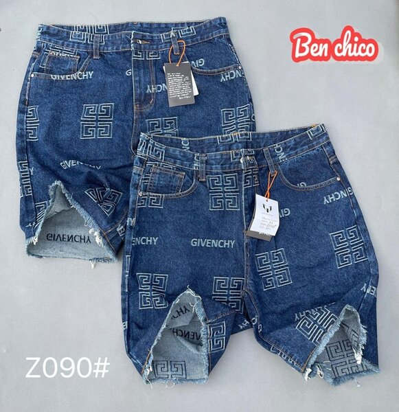 Shorts en jean imprimé