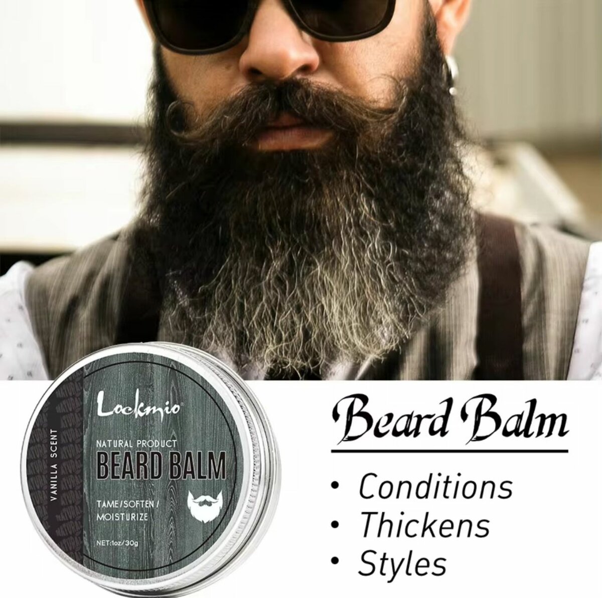 baume à barbe naturel cire 30g