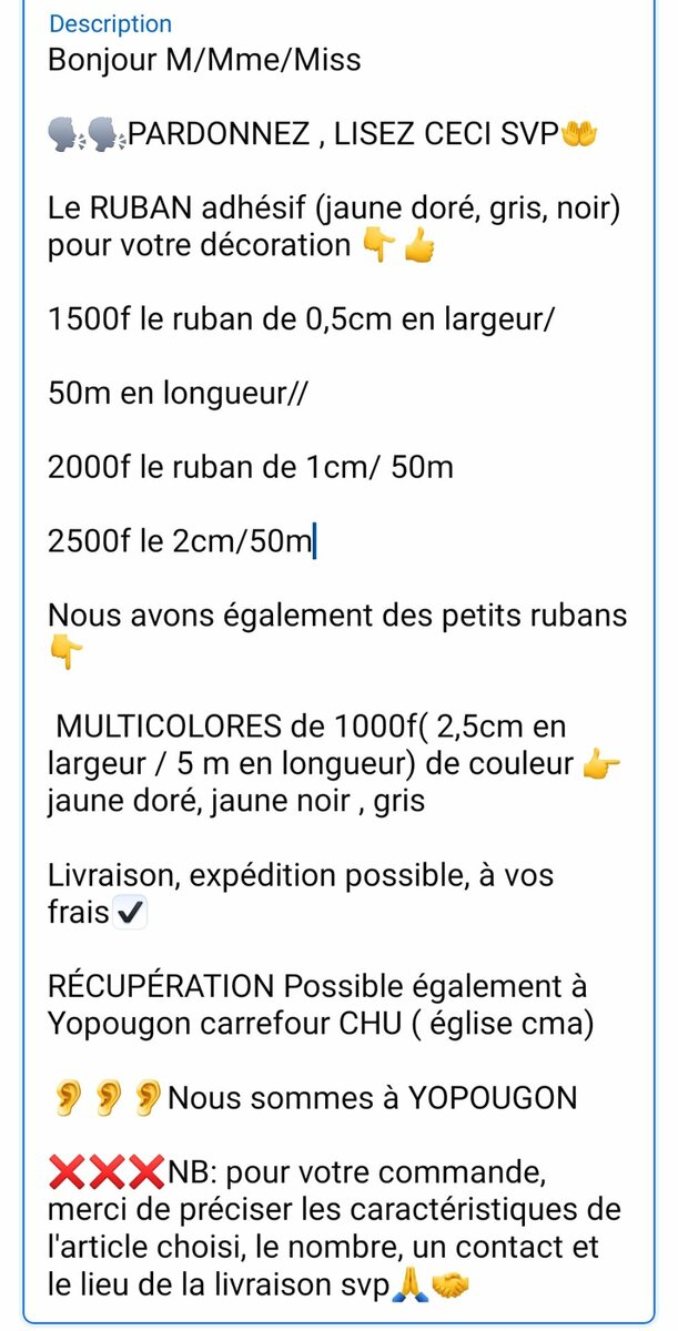 Rubans adhésif